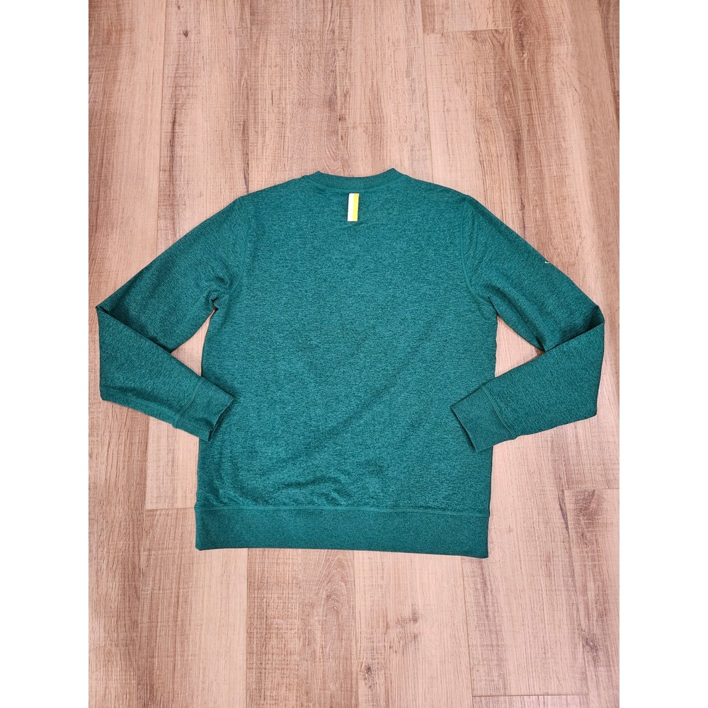 Rhoback Performance Crewneck Sweatshirt Men's Medium Green Heather Golf Pullover - Picture 2 of 13
